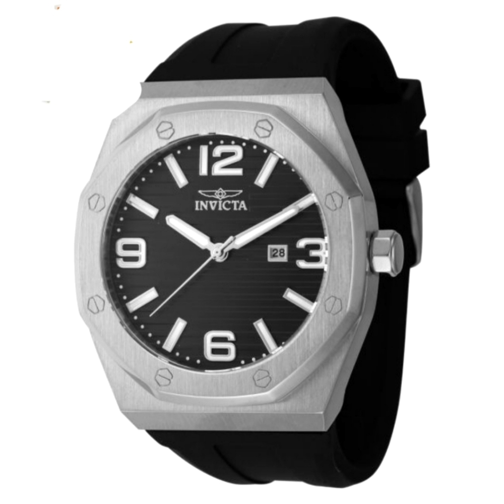 Invicta Huracan Mens Watch (45772) 48mm Stainles Steel Case,Black Silicone Band